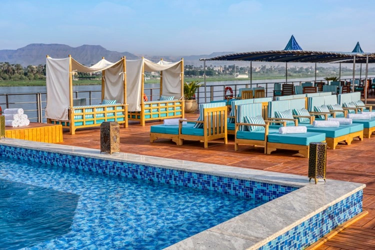 Sun deck of the S.S. Sphinx Nile Cruise Nile cruise